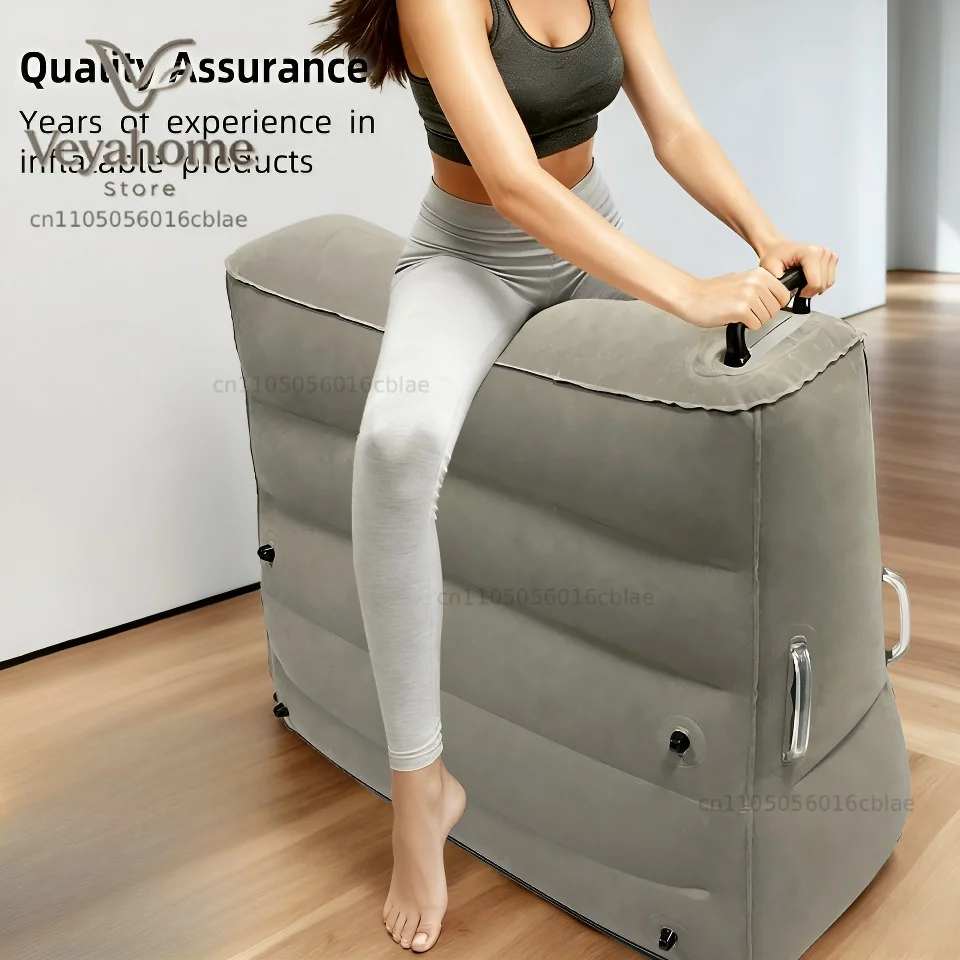 Inflatable Mattress Horse Riding Pad Armrest Pillow Travel Seat Cushion 3D Air Bags Lightweight Breathable Anti Pressure