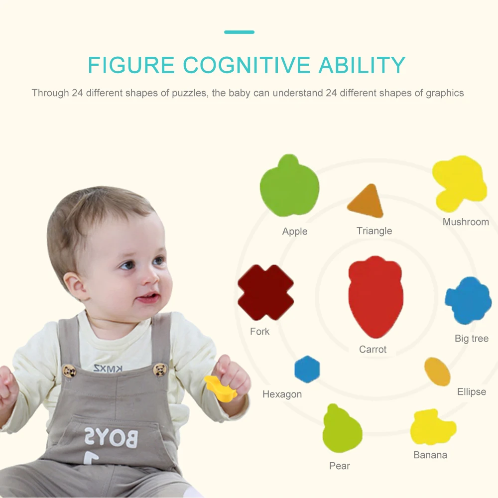 Logical Thinking Matching Game Geometric Shape Training Wind Up Time Puzzle Toys