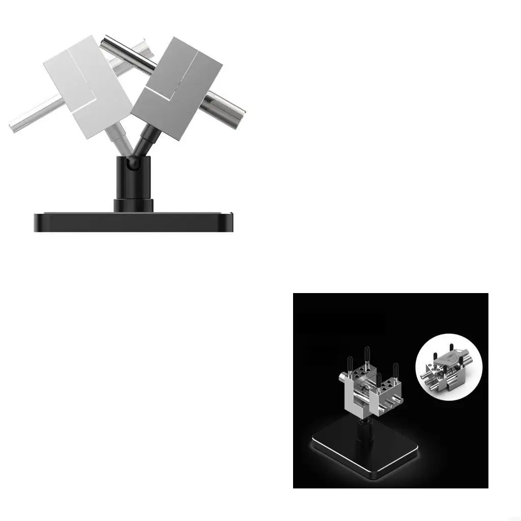 

Compact Aluminum Hobby Clamp Vise with 14 Position Spring Loaded Jaw and Antislip Silicone Rod Suitable for Model Making