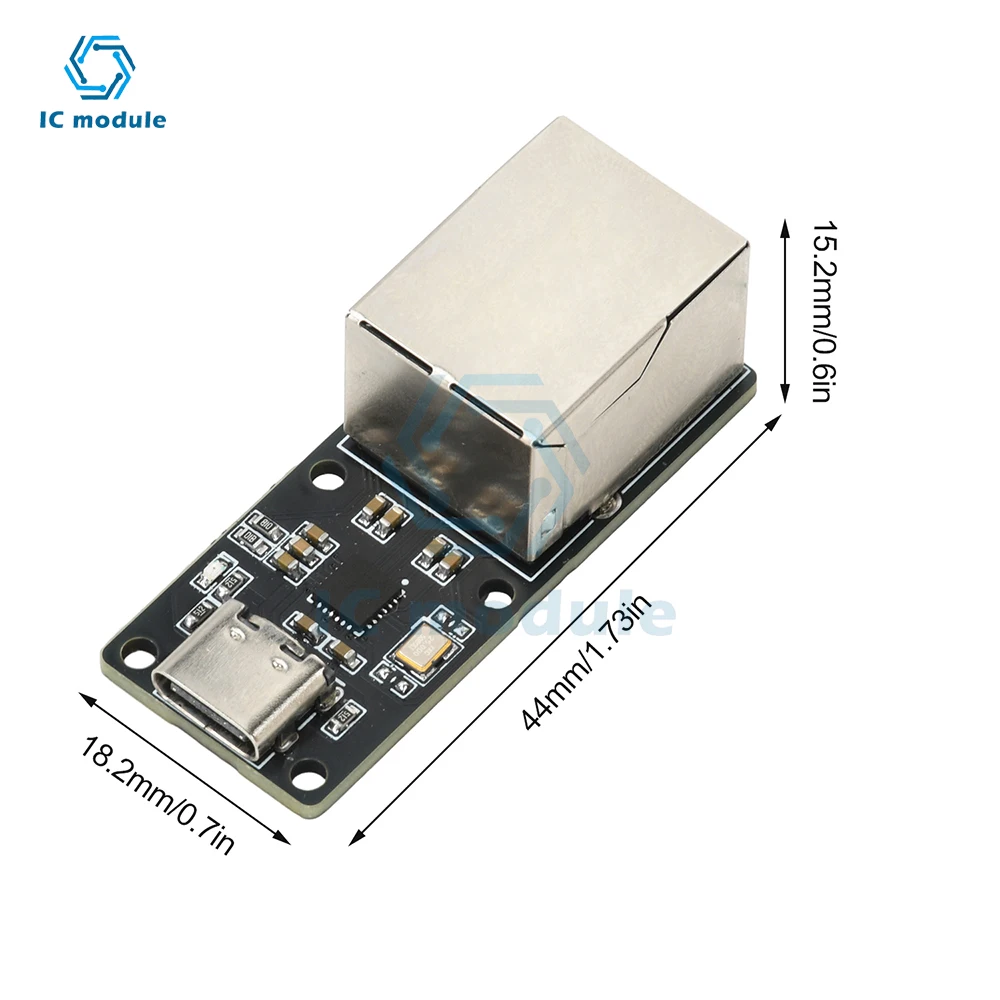 Moduł Ethernet USB na RJ45 CH397A 100Mbps Karta sieciowa USB Typ C Mini Przenośny Design Stabilna Wydajność