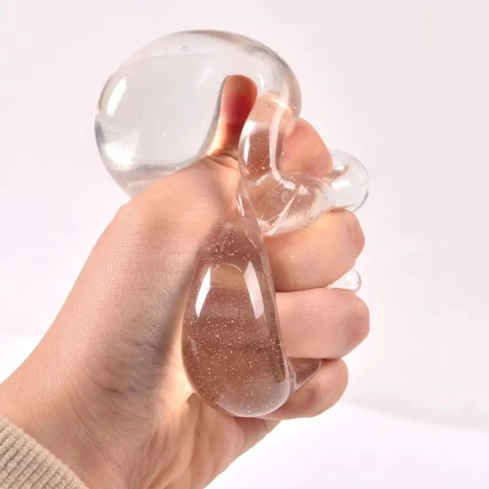 New Squishy Stress Relief Toy Extract Transparent Squeeze Ball Spring Back TPR Fidget Toys