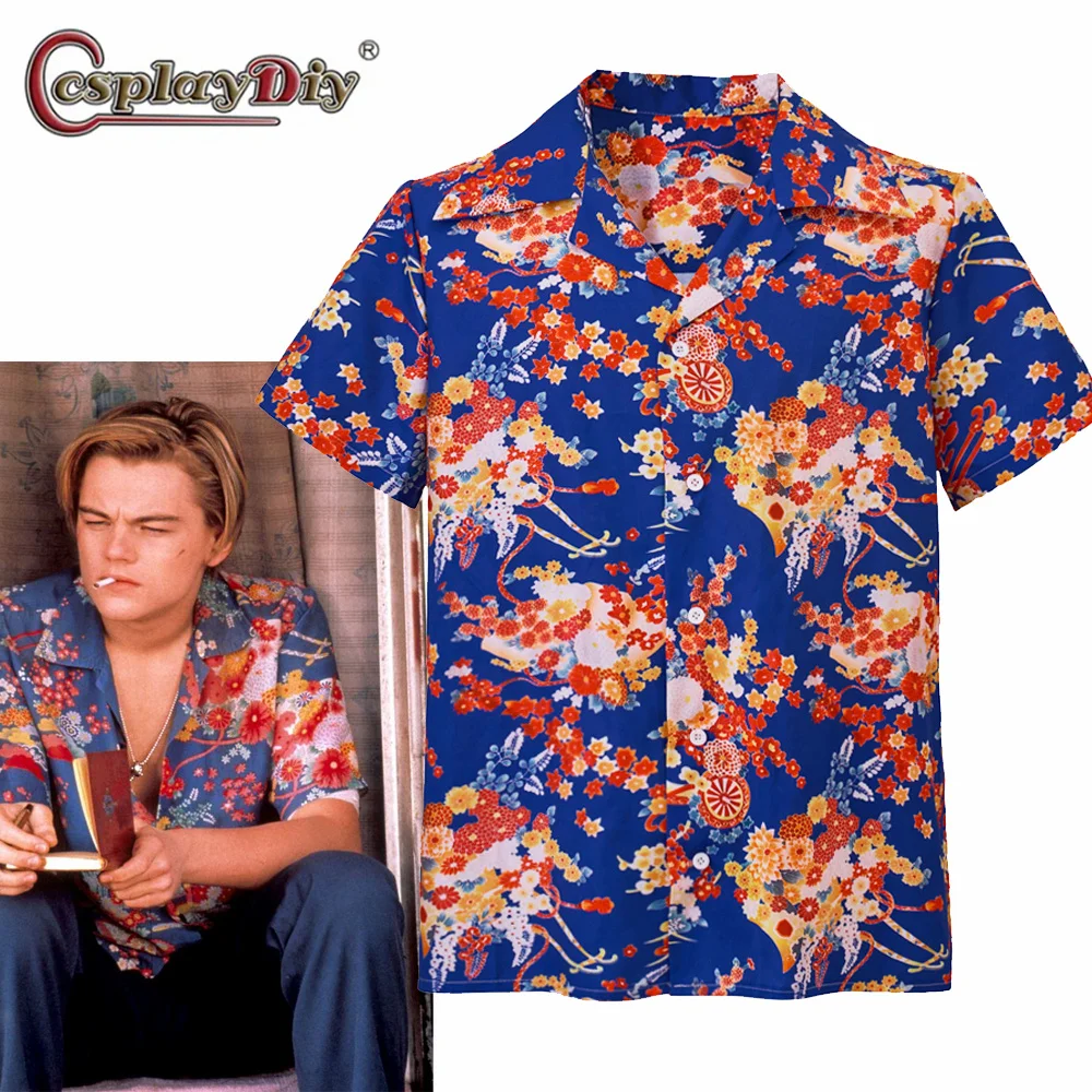 Romeo Costume Hawaiian Shirt Summer Vacation Hawaii Shirt Casual Beach Shirts Tops Unisex Leonardo DiCaprio Costume