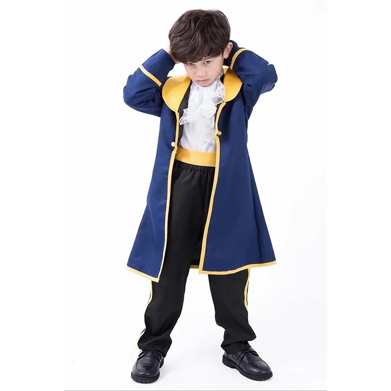 Garçon moyen âge Noble Royal charmant Prince enfant enfants carnaval fête Halloween Cosplay Costumes # 1 # W