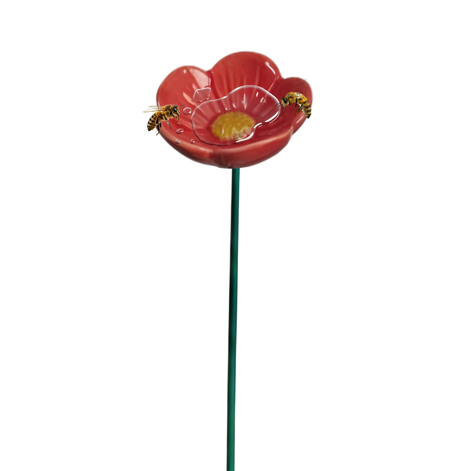 Ceramic Garden Bee Feeder with Ground Stake