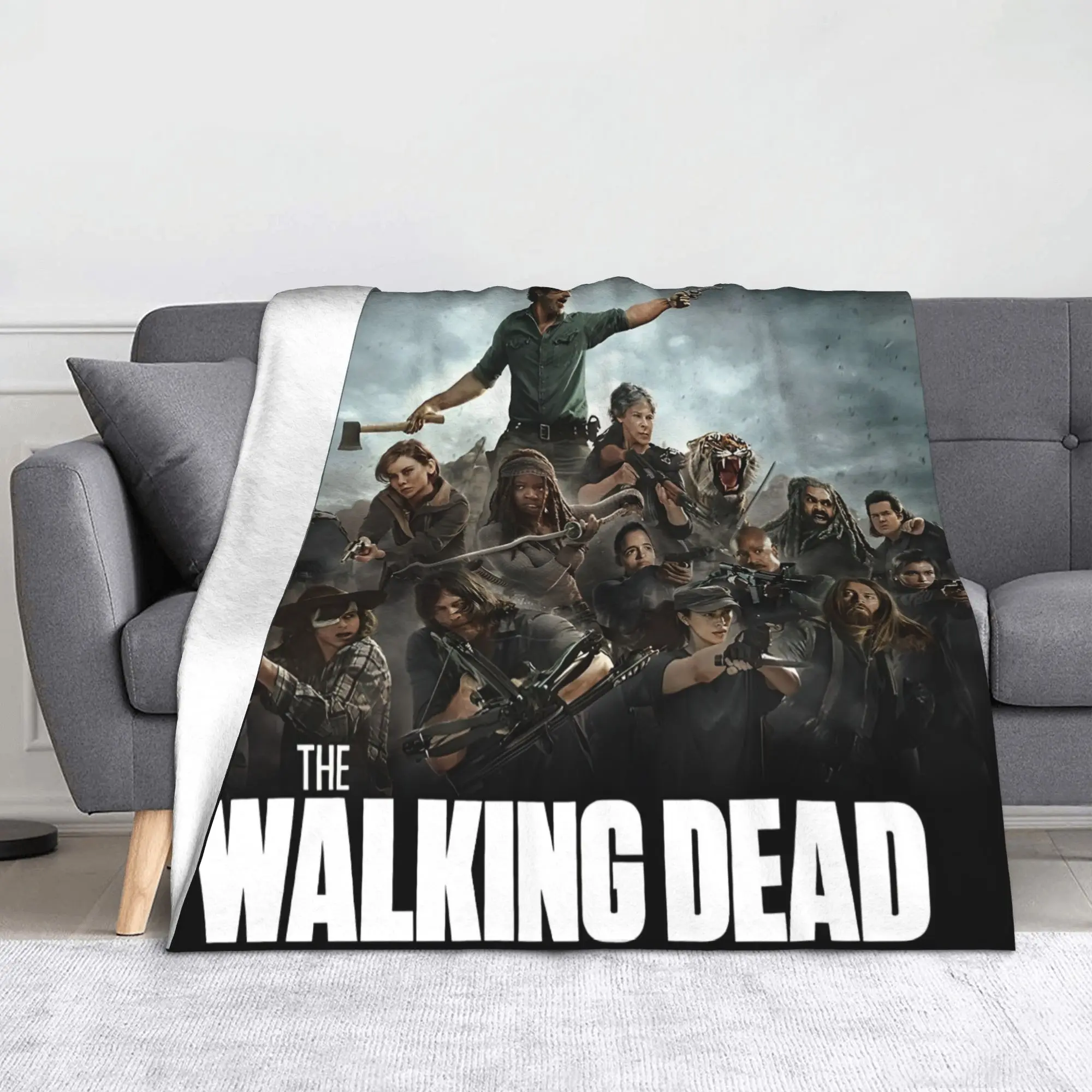 The Walking Dead Horro TV Series Knitted Blankets Velvet  Lightweight Thin Throw Blankets for Bedding Couch Bed Rug
