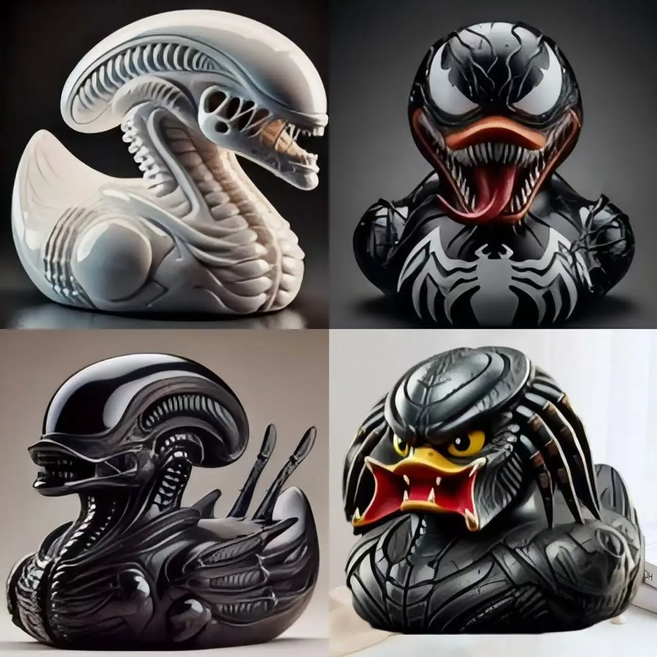 Fantastical Alien Duck Resin Ornament Creative Evil Funny Whimsical Party Desktop Decoration Craft