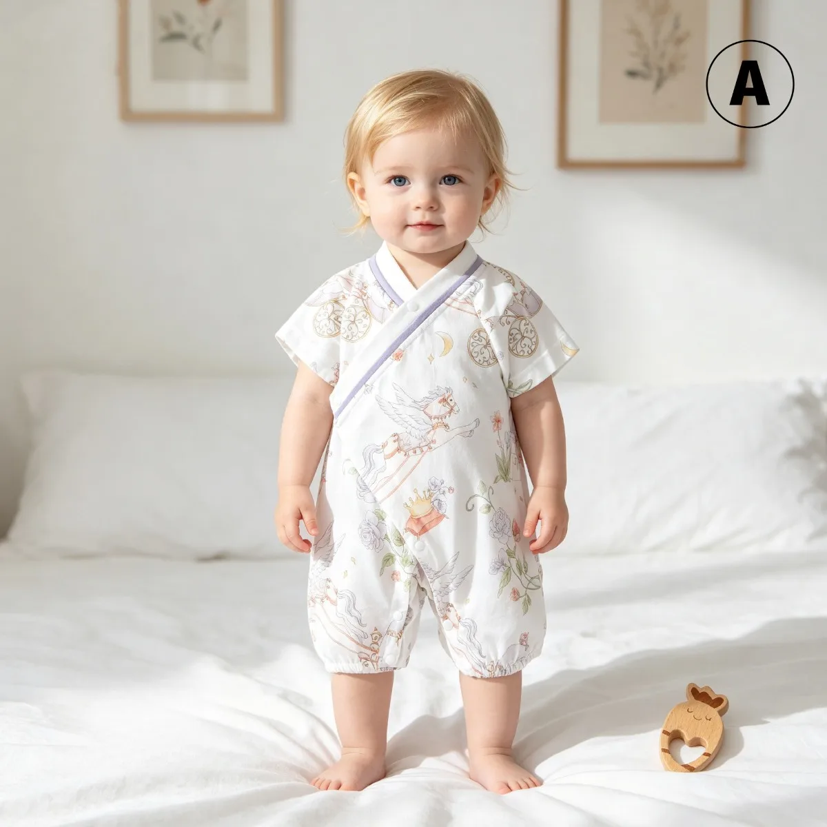 Toddler Summer Cool Touch Bamboo Fiber Romper 0-12M Kid Casual Lightweight Breathable Onesie Baby Boy Girl Short Sleeve Bodysuit