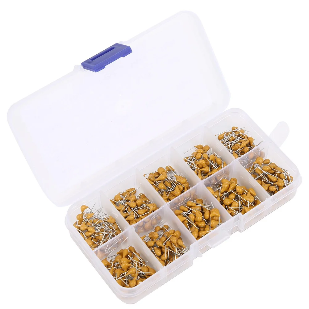 500Pcs Ceramic Capacitor Kit Multilayer Assortment 0.1uF-10uF Supplies Electronic Components