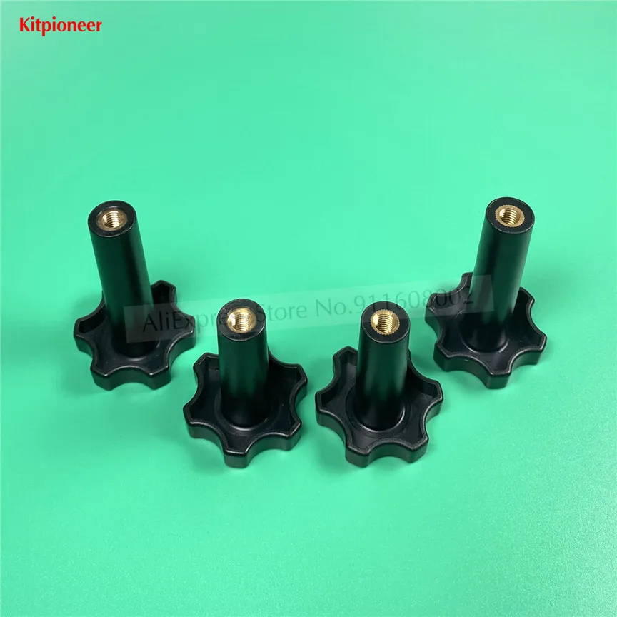 4 Plastic Screw Nuts Black Clamping Nuts Spare Parts For Soft Ice Cream Machine Accessories 2 Short + 2 Long Options M8/M10