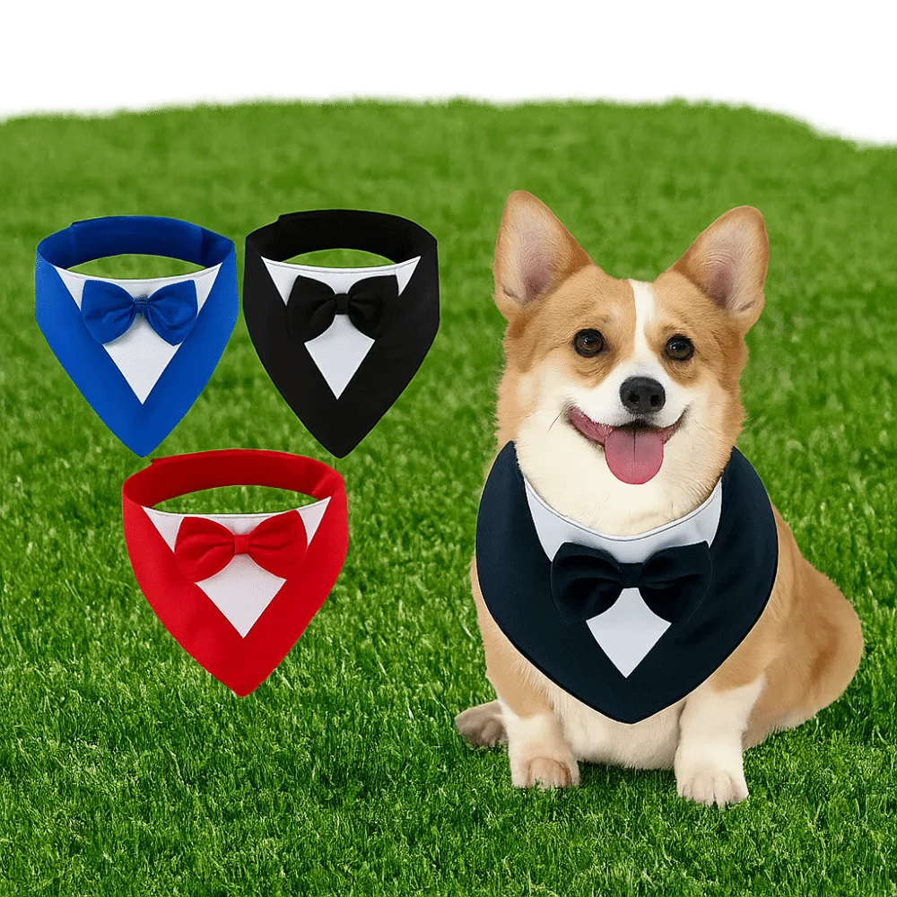 

Pet Decoration Saliva Towel Dog Bow Tie Comfortable Fashion Pet Bandana Cute Elegant Cat Triangle Scarf Pet Parties