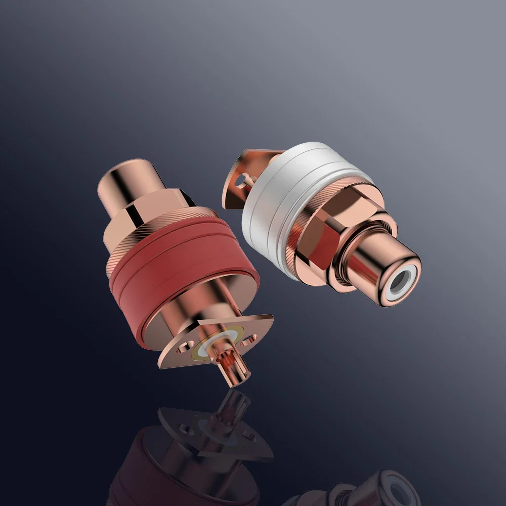 Viborg RC101 순수 구리 RCA 소켓 솔더, RCA 암 소켓, Hifi