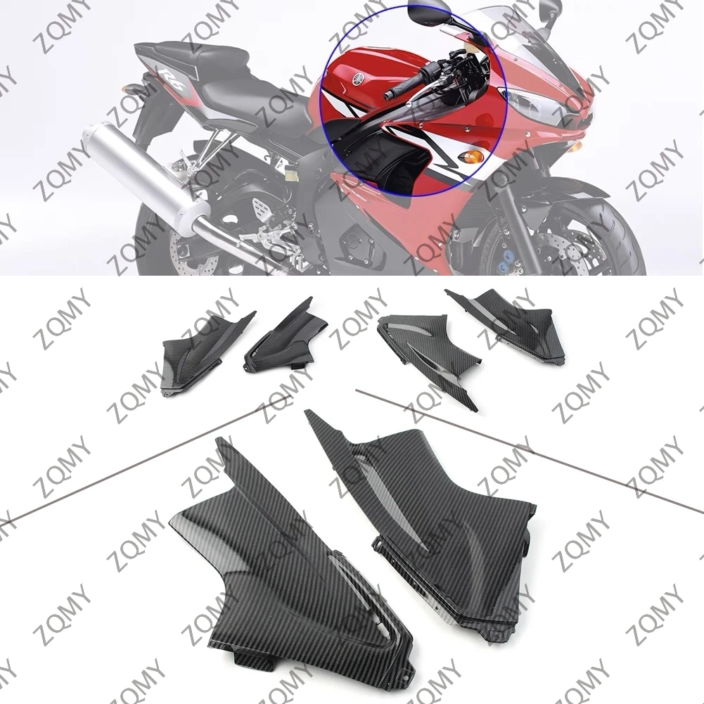 

For Yamaha YZF R6 2003 2004 2005 YZF-R6 Motorcycle Side Air Duct Cover Fairing Insert Part Carbon Fiber ABS