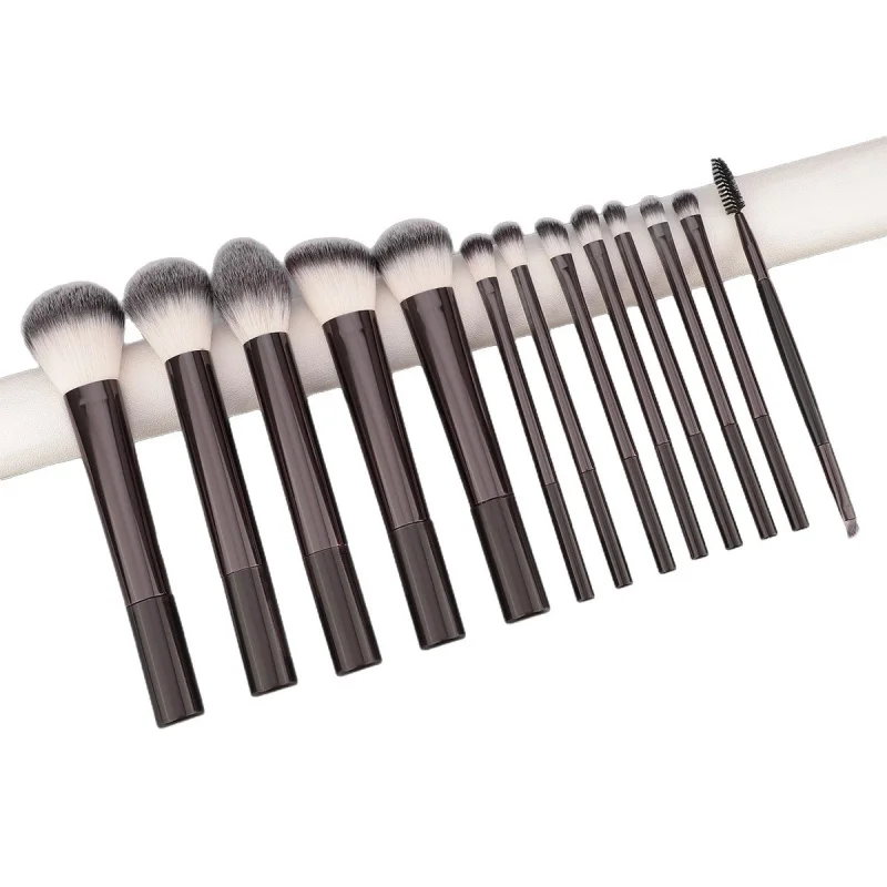 13SupportRTLong Tube Makeup Brush Set Soft Bristles Loose Powder Blush Highlight Contour Brush Eyeshadow Brush
