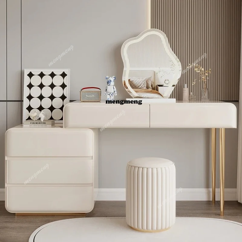 

Скандинавский белый туалетный столик, зеркальный ящик для хранения, современные комоды принцессы, макияж для девочек, Penteadeiras De Maquiagem, мебель для дома