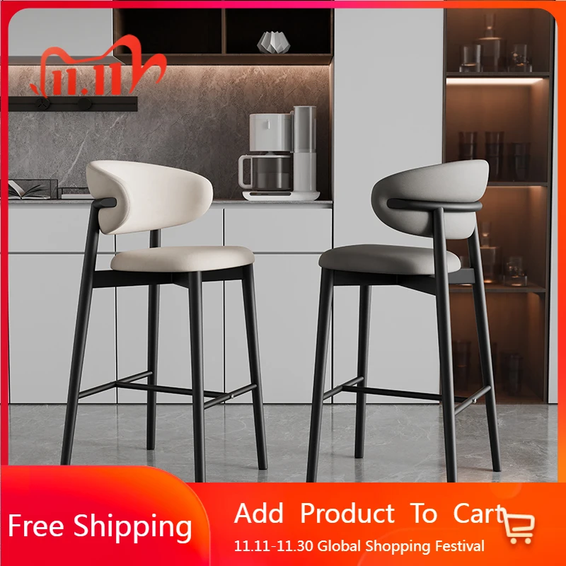 Tinggi Kursi Bar Modern Ringan Meja Resepsionis Santai Mewah Kursi Bar Furnitur Lounge Bancos De Bar Estetika Sederhana Yang Unik