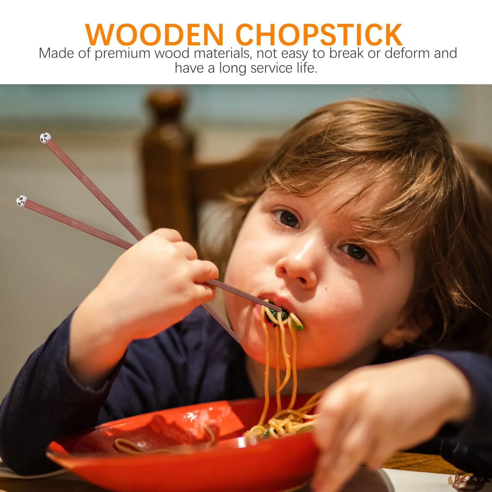 

2Pairs Chopsticks Reusable Non-Slip Cartoon Animal Design Household Chopsticks for Home Restaurant Hotel