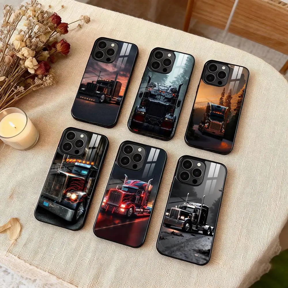 

Cool H-Heavy Truck Car Phone Case For iPhone 17 16 15 14 13 12 Pro Max Plus for Magsafe Mirror Wireless Magnetic Cover