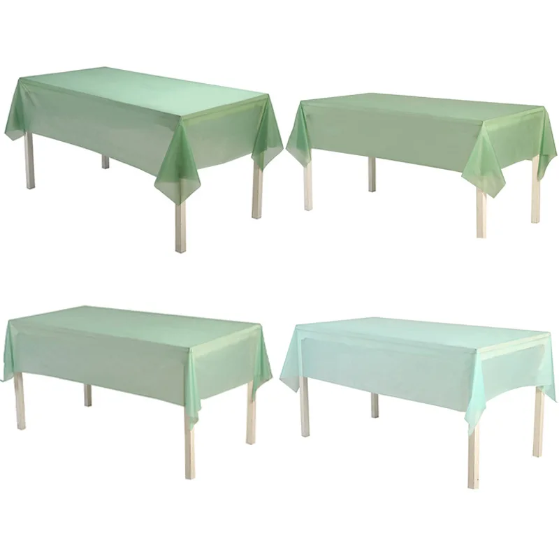 New Disposable Tablecloth for Birthday Party Dessert Table Solid Color Tablecloth Sage Green Party Disposable Tablecloth