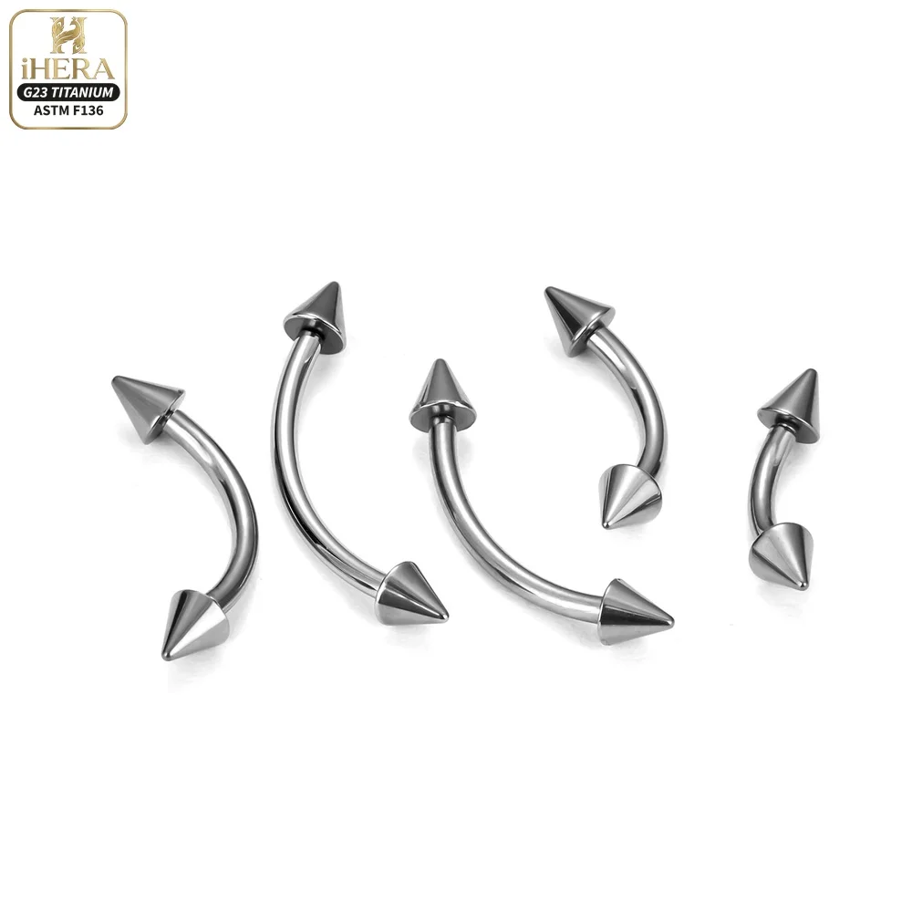 10 Stück Großhandel G23 Titan Labret Lippenpiercing Augenbrauen-Nasenring C-Stab für Damen Septum-Piercing Körperschmuck – Detail 16