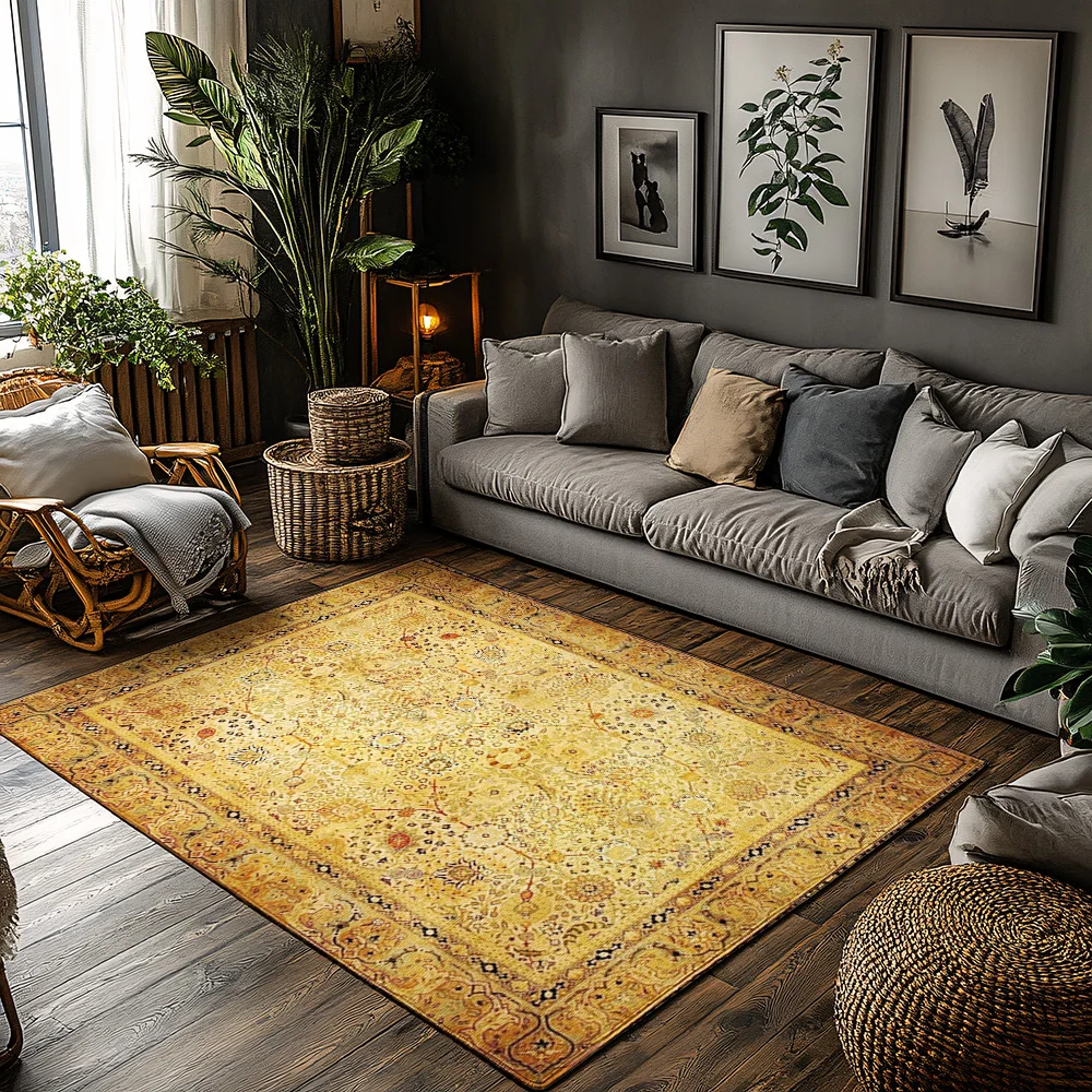 

Винтажный персидский ковер, традиционный восточный ковер, богемный декор для пола, турецкий килим, нескользящий домашний акцент, прочная гостиная