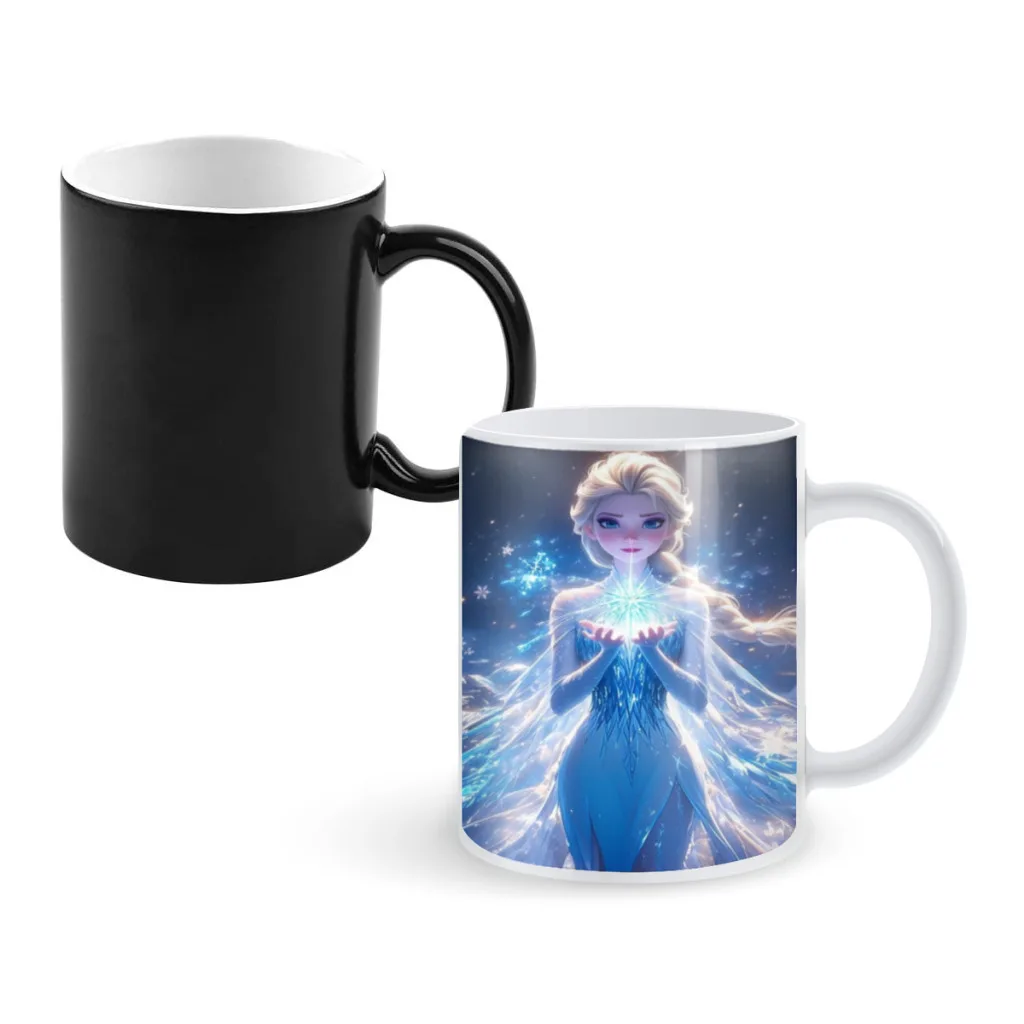 

Frozen Disney Elsa Tea Coffee Mugs Thermal Color-changing Cups 11OZ Ceramic Milk Cup Birthday gift