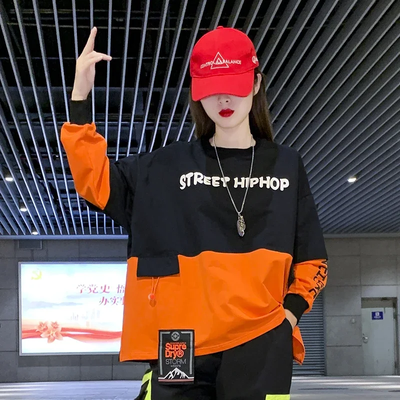 بدلة ملابس رقص الهيب هوب النسائية ، بنطلون علوي للكبار ، راقصي الجاز ، أزياء الهيب هوب ، الفتيات ، الكورية ، الجديدة