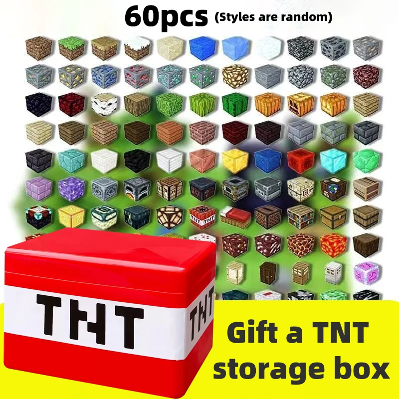 TNT bouwsteen opbergdoos, magnetische bouwstenen speelgoed, bouwsteenset, doe-het-zelf-montage speelgoedbouwstenen voor kinderen,