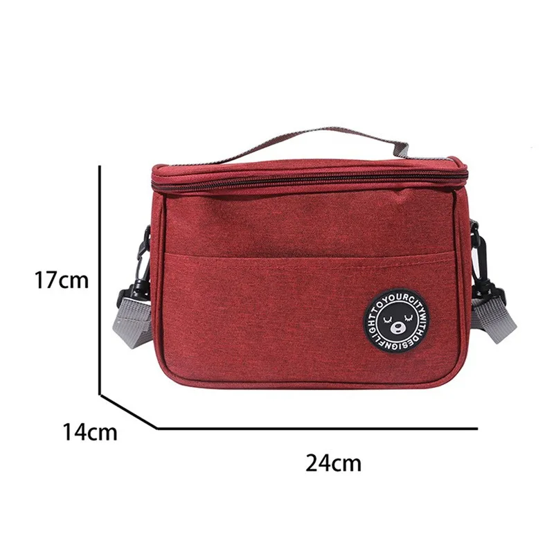 Portable Lunch Bag Thermal Insulated Lunch Box Tote Cooler Handbag Waterproof Backpack Bento Pouch Company Food Storage Bags