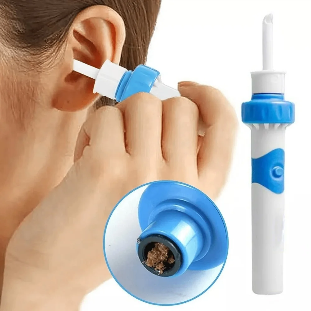 Electric Earwax Remover Ear Cleaner Earpick for Adults Kids Safe Gentle Ear Cleaning Tool with LED Light Replaceable Tips