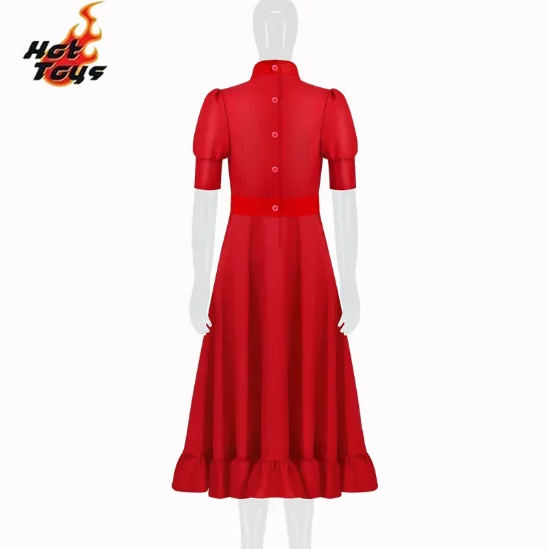 진주 코스프레 판타지아 의상 성인 여성을위한 변장 소녀 빨간 드레스 판타지 여성 의상 할로윈 카니발 파티 의류