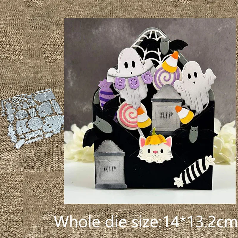 XLDesign Craft Metal stencil mold Cutting Die Halloween ghost decoration scrapbook die cut Album Paper Card Craft Embossing