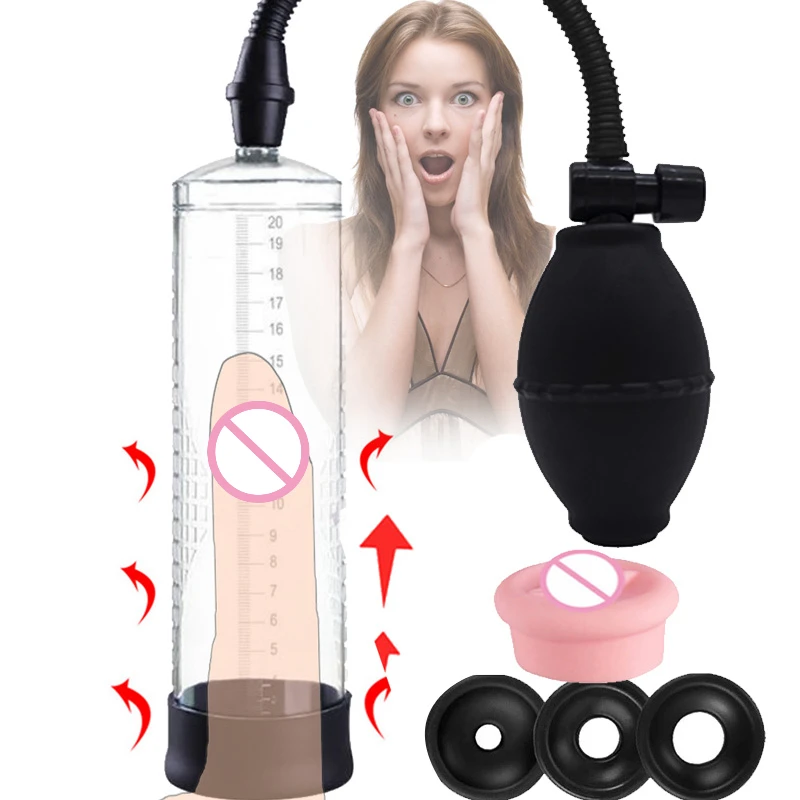 Penis Pump Vacuum Pump for Penis Enlargement Male Enhancement Erection Dick Cock Pump Masturbator Penis Trainer Adult Sex Toys