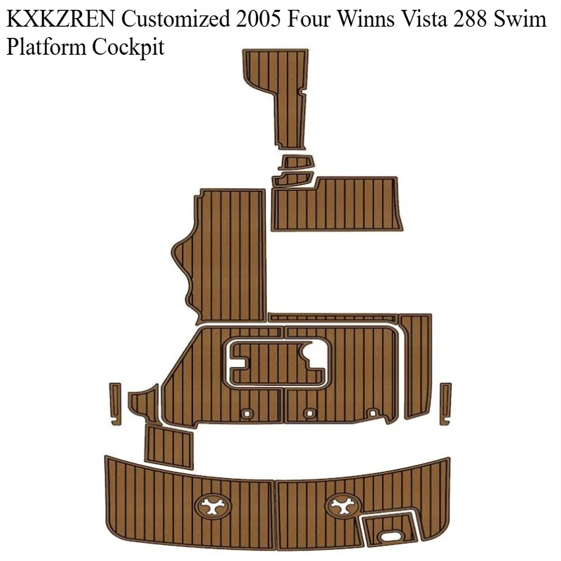 

KXKZREN по индивидуальному заказу 2005, четыре Winns Vista 288, платформа для плавания, кокпит, морской коврик из искусственного тикового дерева, пенопласт EVA для пола на лодке