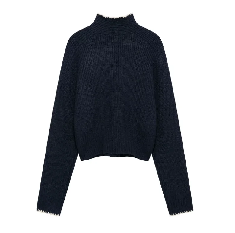 Women's Fashion Solid Color Bow Embellished Knit Sweater 2024 Autumn and Winter New Vintage High Street Sweater w1122