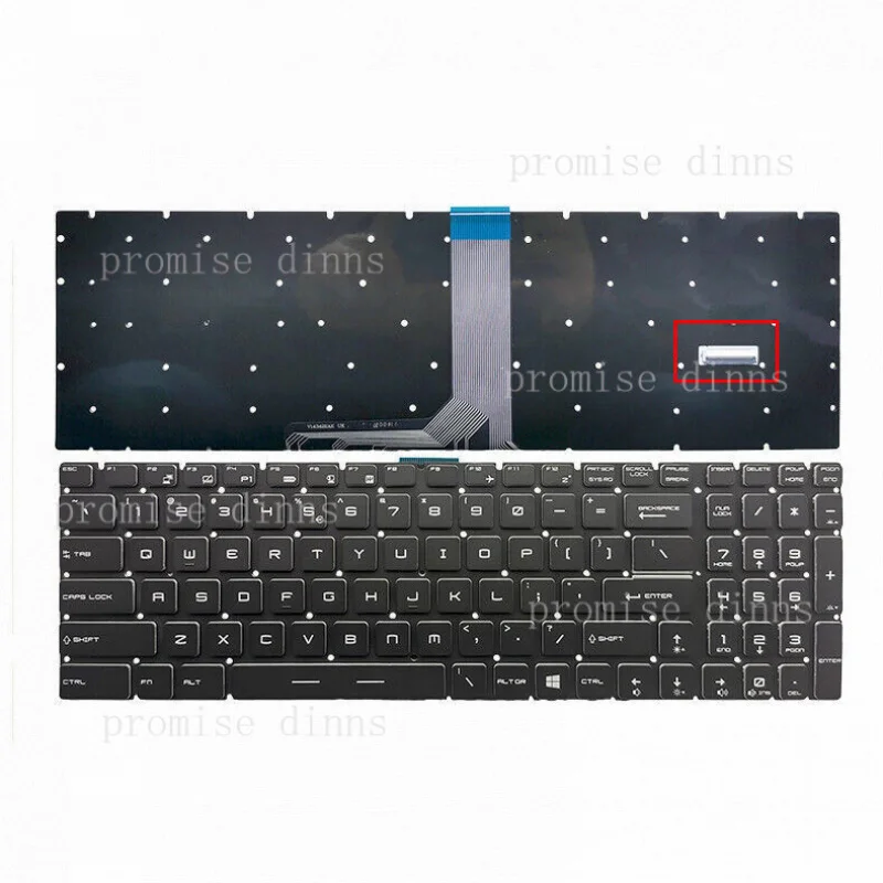 M   for Laptop Keyboard For MSI Alpha 15 - A3DD MS-16U6 16U7 16K2  NSK-FCBBN RGB Backlit New
