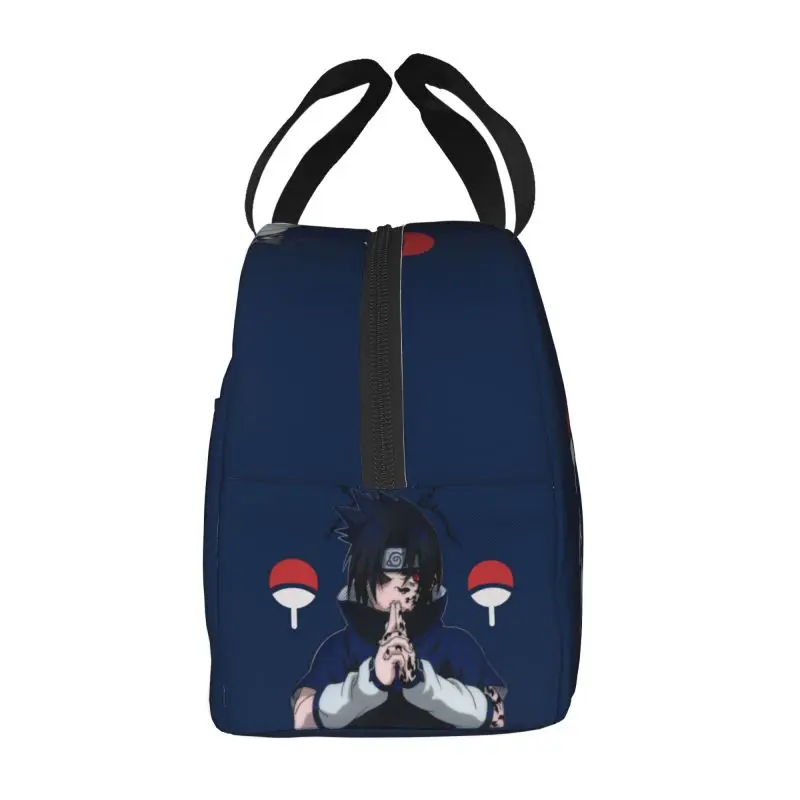 Aangepaste Uchiha Sasuke lunchtas dames koeler warme geïsoleerde lunchbox voor kinderen school