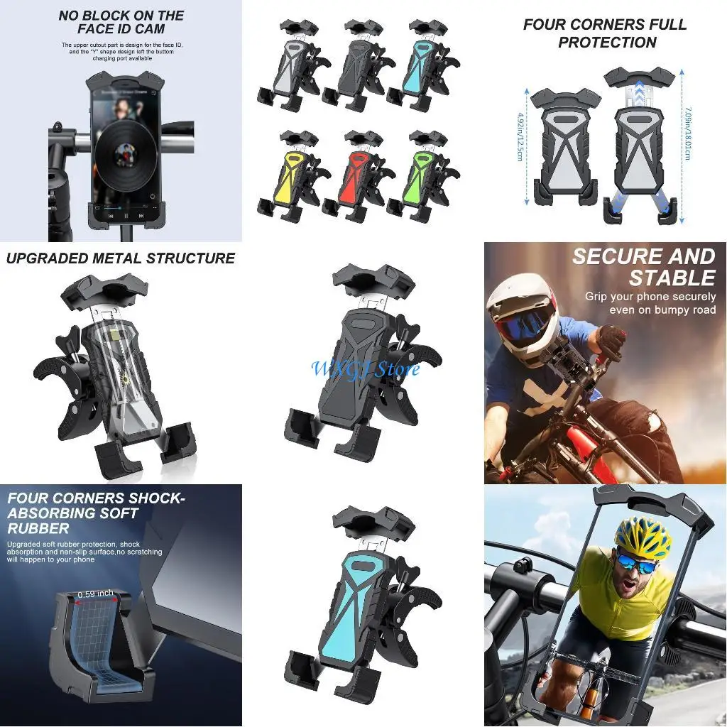 37JE حامل هاتف للدراجة مصنوع من البلاستيك لمقود الدراجة النارية #1