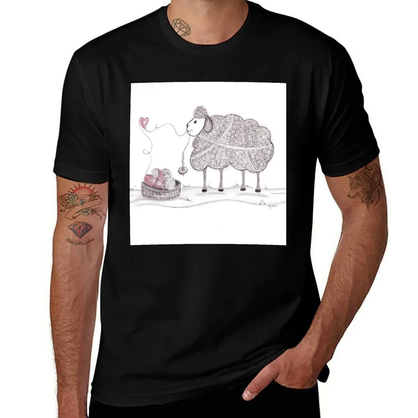 

Tangled Spinning Ewe T-Shirt t shirts for man cotton funny man graphic t shirt cotton t shirt pack T-shirt