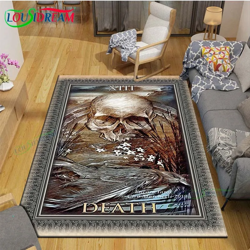 Fashion T-Tarot Card Artwork Printed  Carpets Living Room Anti-Skid Area Rug Kids Bedroom Mats Yoga Mat Large Carpet Decor