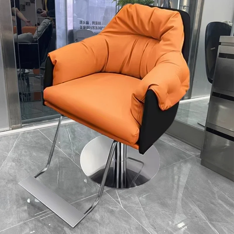 Barbershop Perm Hair Dyeing Barber Chair Hairdressing Foldable Backrest Barber Chair Silla De Barbería Salon Furniture