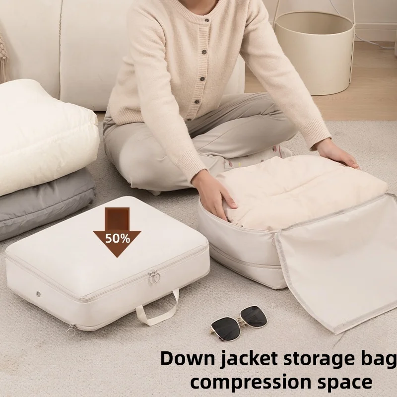 Travel portable luggage clothing sorting special bag storage artifact down jacket storage bag household compression bag