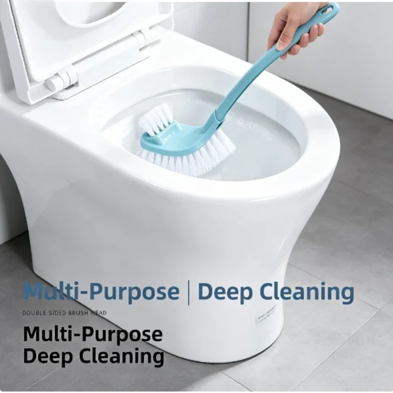 Long Grip Plastic Toilet Cleaner Brush Set for Household Bathroom Full Coverage No Dead Corner Toilet Washing Accessory view 3