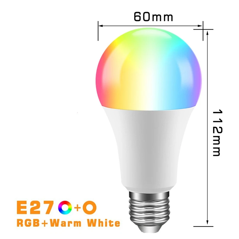 หลอดไฟอัจฉริยะ Wifi หลอดไฟ LED 9W RGB Voice Control Wifi สมาร์ทหลอดไฟทํางานสําหรับ Apple Homekit Alexa Google Home