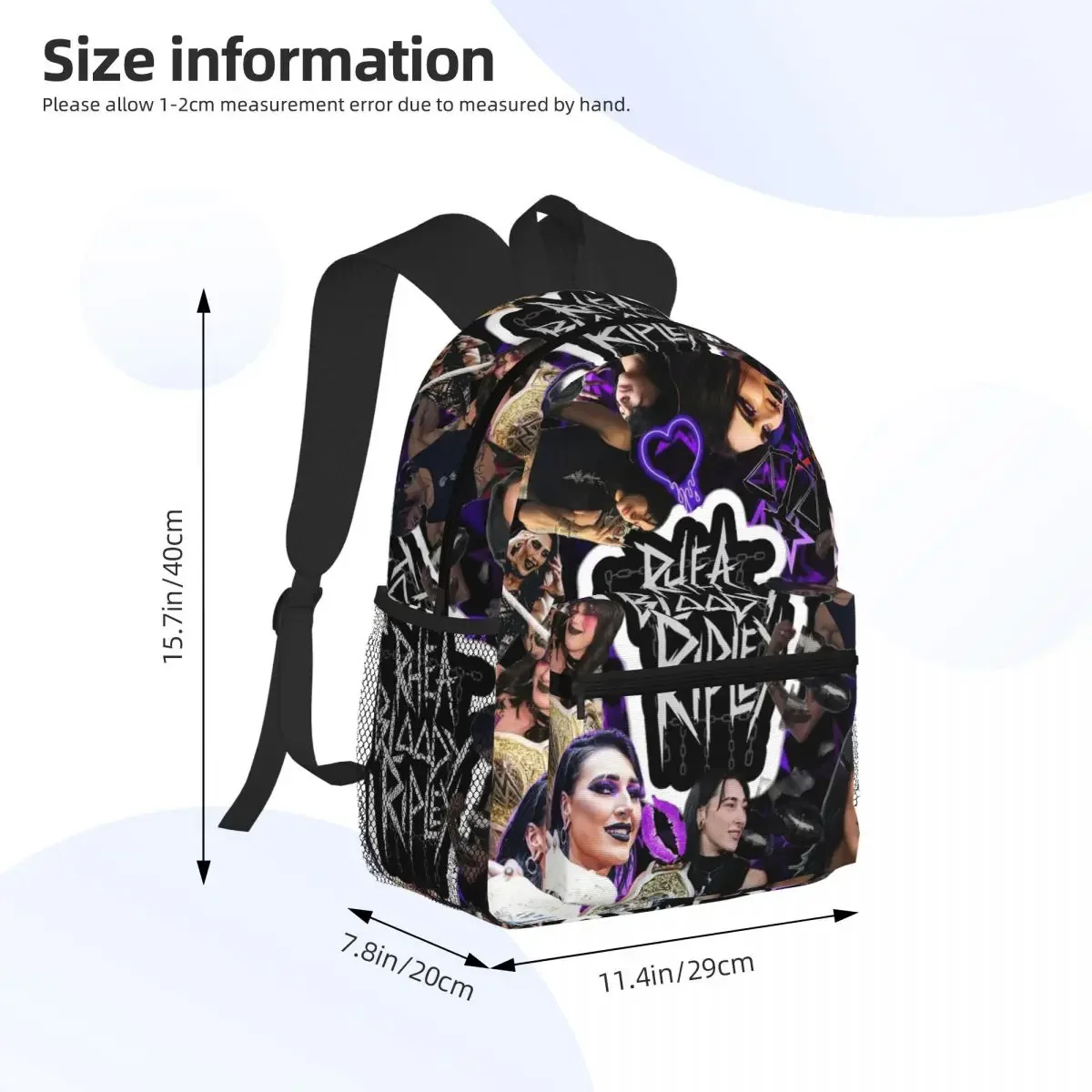 Rhea Ripley Student Backpack School Bag Hiking Travel Daypack for Men Women Fashion Bookbag Shoulder Bags