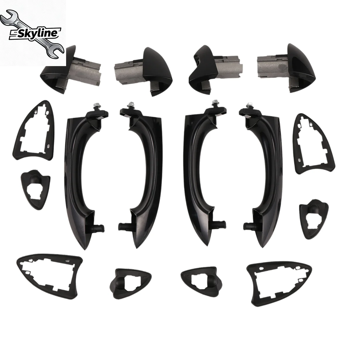 طقم مقبض الباب الخارجي للسيارة X5 E53 2000-2006 غطاء مقبض الباب الخارجي للسيارة ملحقات السيارة #1