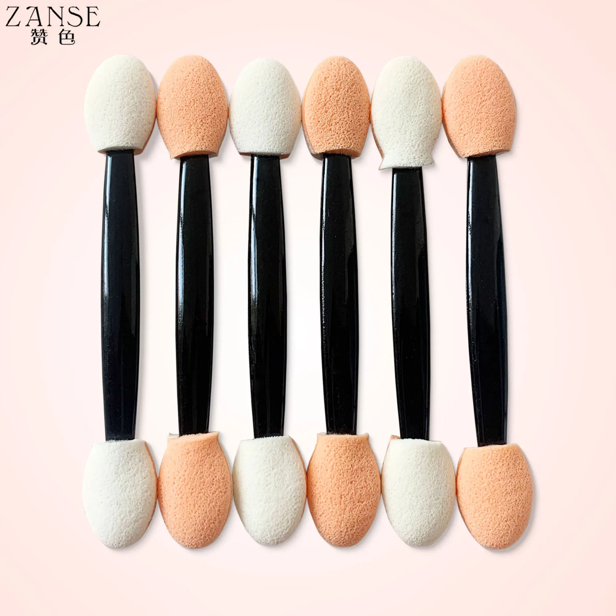 50/100 SZT. Jednorazowe Pędzelki do Cieni Dwustronne Gąbki Nylonowe Zestawy Pędzli do Makijażu Cieni do Powiek Aplikatory Kosmetyczne do Makijażu