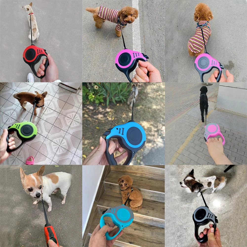 Pet Dog Leash For Small Medium Big Dogs Cat 3M 5M Retractable Outdoor Running Automatic Extending Puppy Belt Chihuahua Supplies_voghion.com