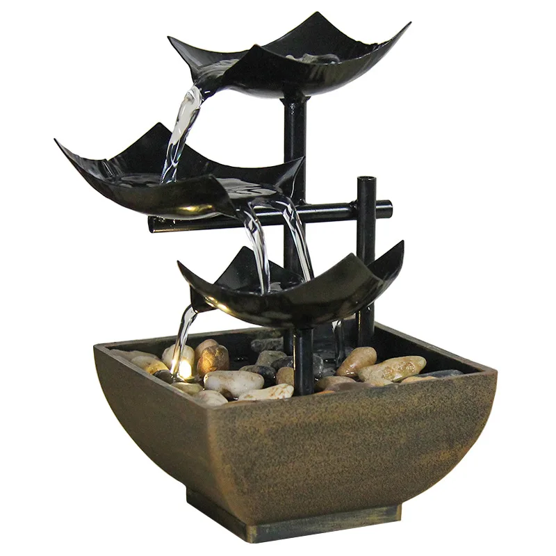 Factory Direct 2026 Home Decor Flowing Water Ornament Lucky Desktop Fountain Crafts TV Cabinet Flowing Water Fountain
