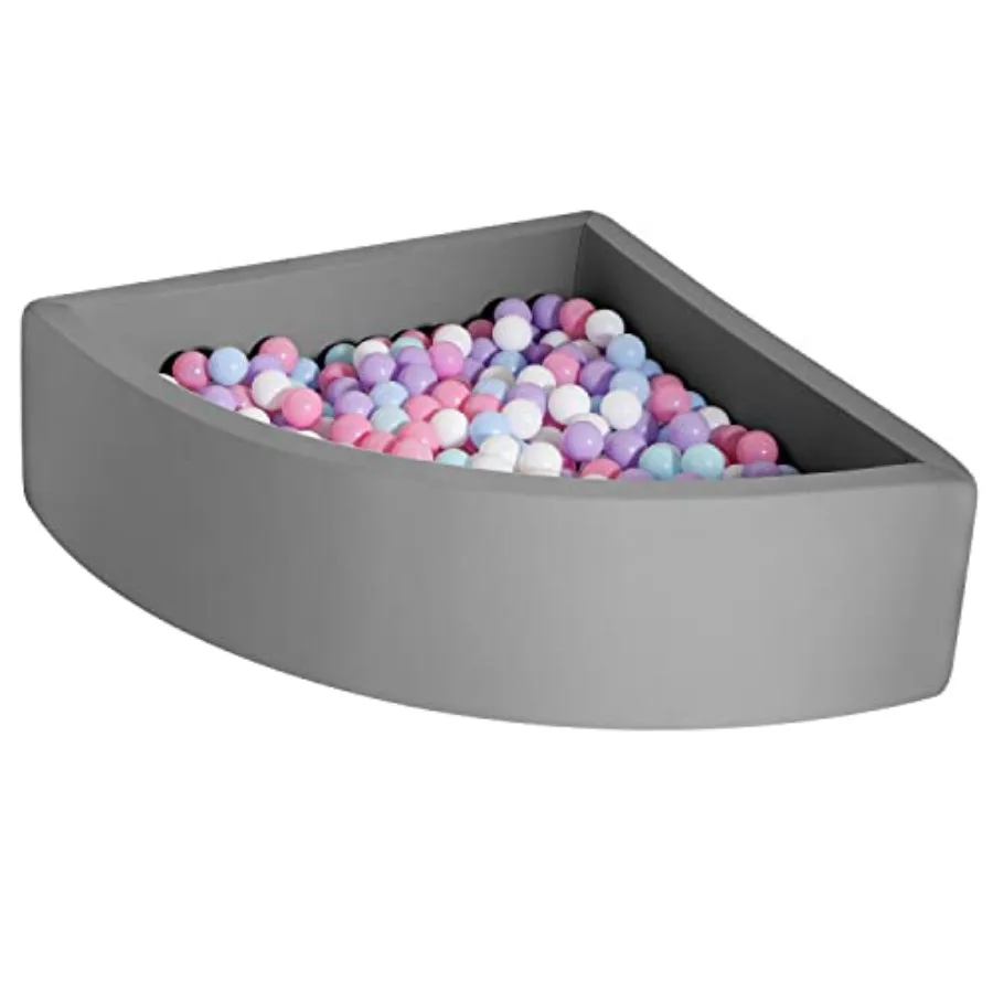 

Ball Pit for Toddlers and:Fan-Shape Memory Foam Soft Pool Equipment in Blue, Ultra-Soft Safe