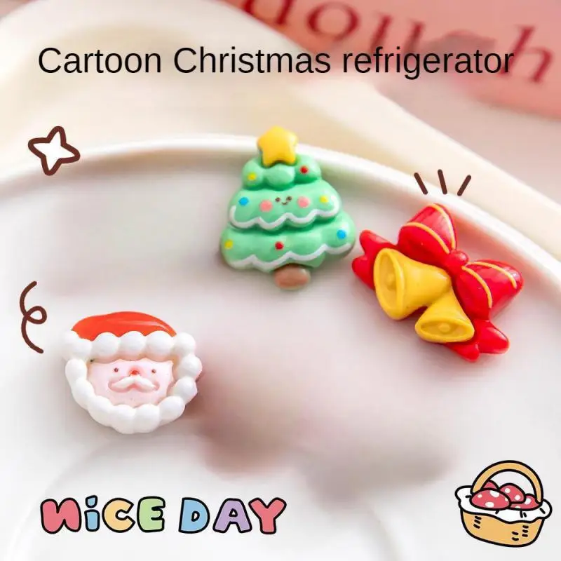 New Cute Cartoon Mixed Color Christmas Tree Series Resin Scrapbook DIY Jewelry Children Gift Hairpin Accessories